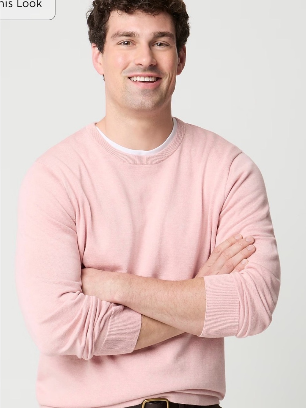J. Crew Pink Cotton Crewneck Sweater